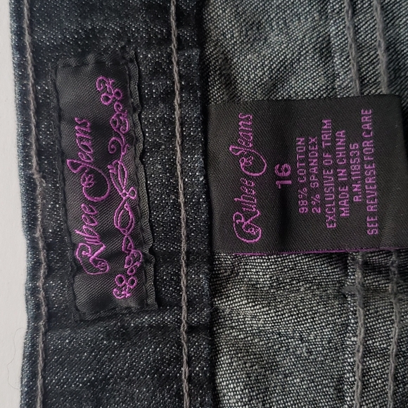 Rubee Jeans Moto Style Straight Leg - Picture 5 of 9